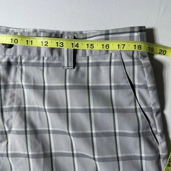 Adidas Shorts Mens 36 Gray Plaid Golf Preppy - Picture 13 of 16
